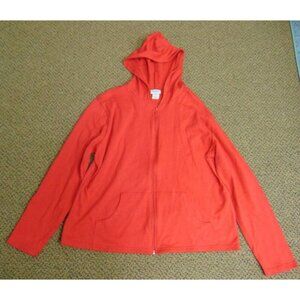 Womens GW Sport Hoodie Jacket 1X Plus Red Up Long Sleeve Zip Up Hooded